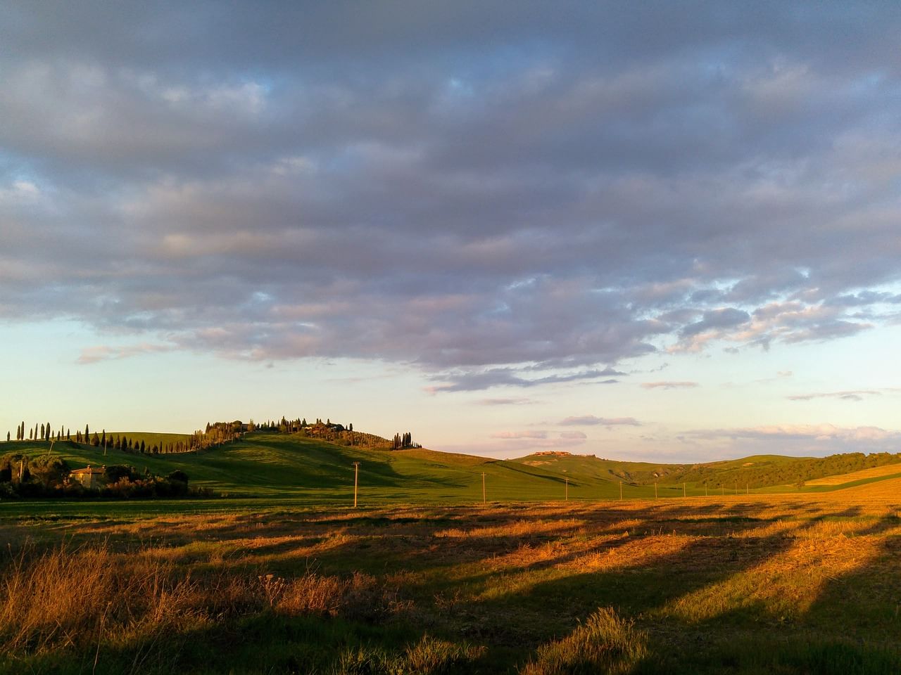 Panoramic view of the typical Tuscan countryside 