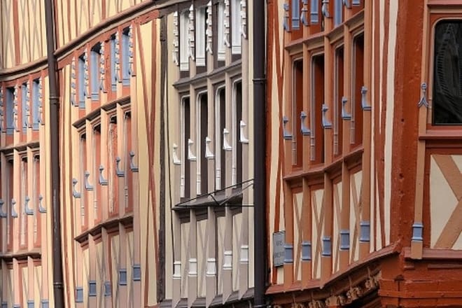 Rouen half timber houses