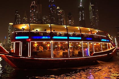 Dubai Marina Dhow Cruise with Private Transfers