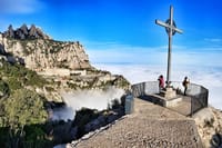 St.Miquel Cross - our first viewpoint in Montserrat.