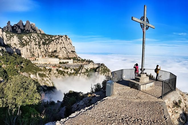 St.Miquel Cross - our first viewpoint in Montserrat.