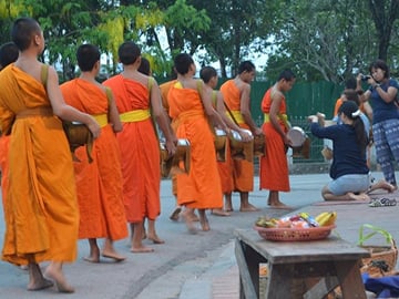 Morning Alm Giving in Luang Prabang