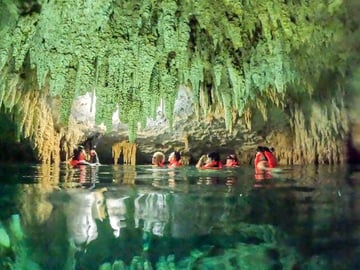 Small Group Tour to Cenote Cave and Sea Turtles snorkeling