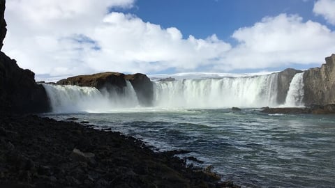 Goðafoss: the waterfall of the gods