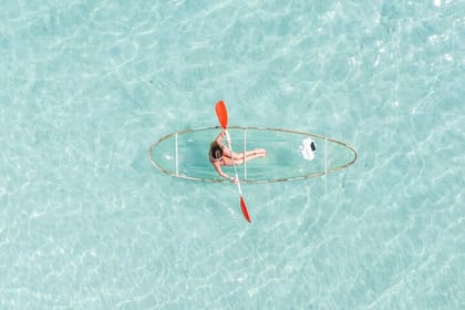 Transparent Kayak Adventure and Drone Experience in Zanzibar
