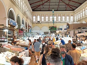 Athens Walking Food Tour with Visit to Varvakios Central Market