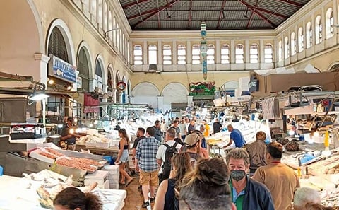Athens Walking Food Tour with Visit to Varvakios Central Market