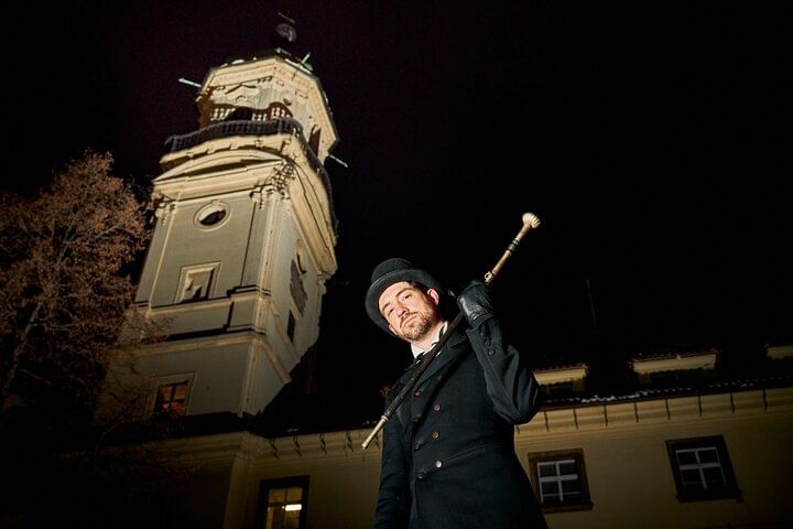 tour guide in a costume