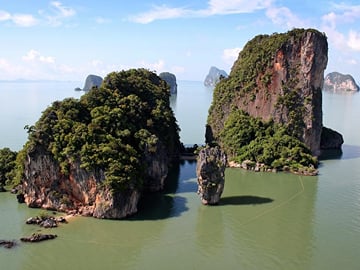 Birds eye view of James Bond Island