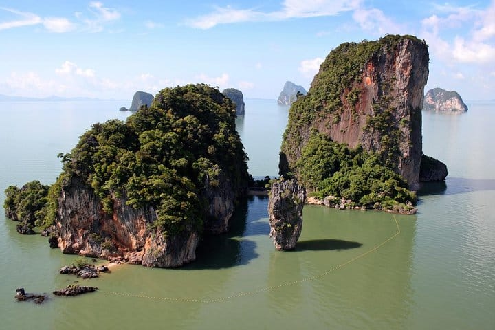 Birds eye view of James Bond Island