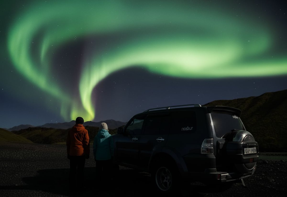 Private 4x4 Jeep Tour: Northern Lights with Hot Chocolate, by Nordur Travel Services
