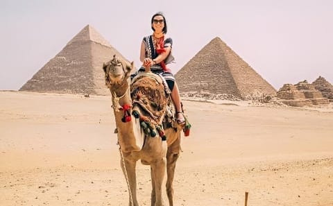 Pyramids of Giza Tour with Camel Rides and Desert Biking