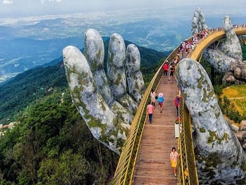 Hue City To Hoi An By Private Car via Hai Van Pass, Golden Bridge