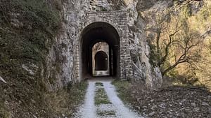 Hiking at the abandoned railway