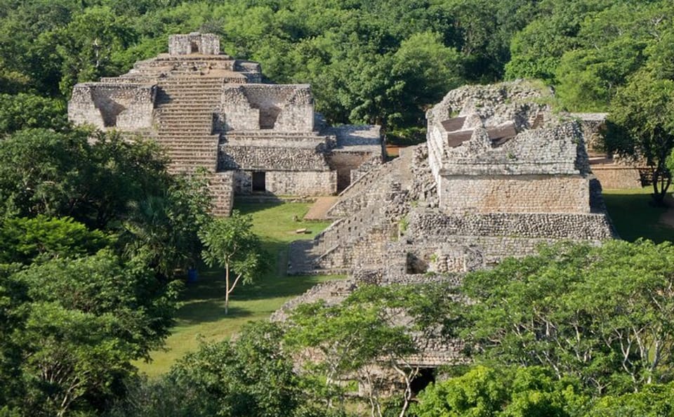 Ek Balam, Pink Lakes, Cenote & Tequila Factory Semi-Private Tour