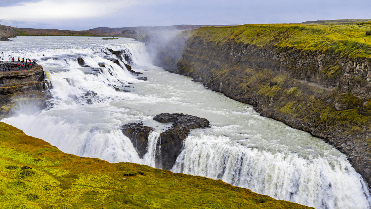 Gullfoss is one of the most iconic waterfalls Iceland has to offer. Be sure to pack your cameras!