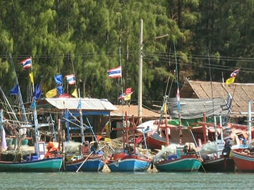 Fishing boats at Pranburi