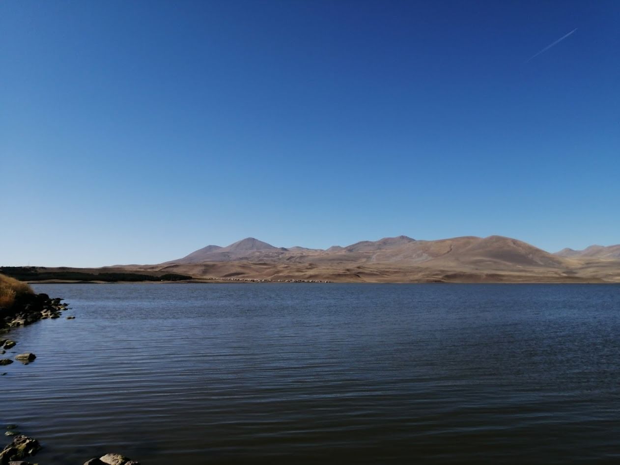 Paravani, the largest lake in Georgia