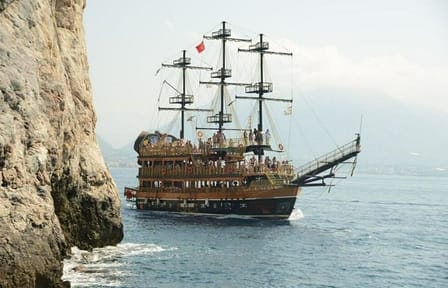 Alanya Pirate Boat Tour with Foam Party Soft Drinks & Transfer