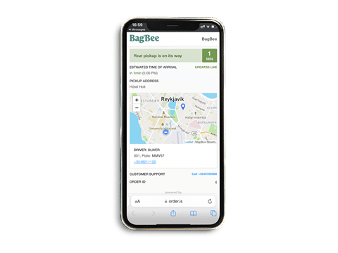 BagBee uses an established tracking system which gives the customer real-time updates on the baggage pickup and delivery