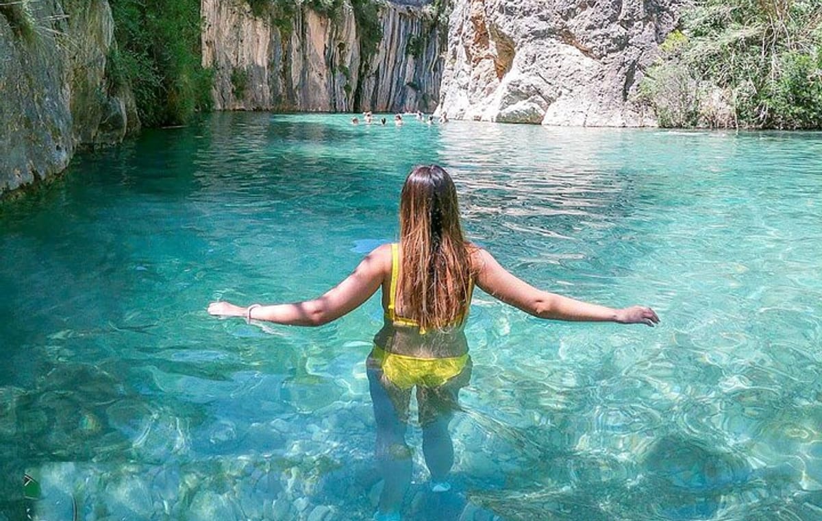 From Valencia: Montanejos Thermal Springs & Girlfriend Waterfall