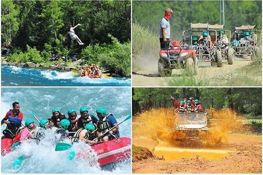 Side Super Combo 4-in-1: Rafting, Jeep Safari, Buggy & Zipline