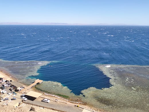 The Blue Hole from above, Dahab