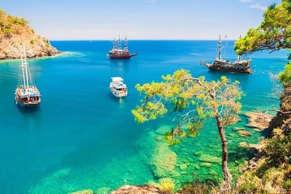 Antalya to Kemer Mega Star Boat Trip with Lunch & Transfers