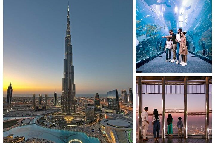 Burj Khalifa & Dubai Aquarium Combo: Stunning Views & Aquatic Wonders