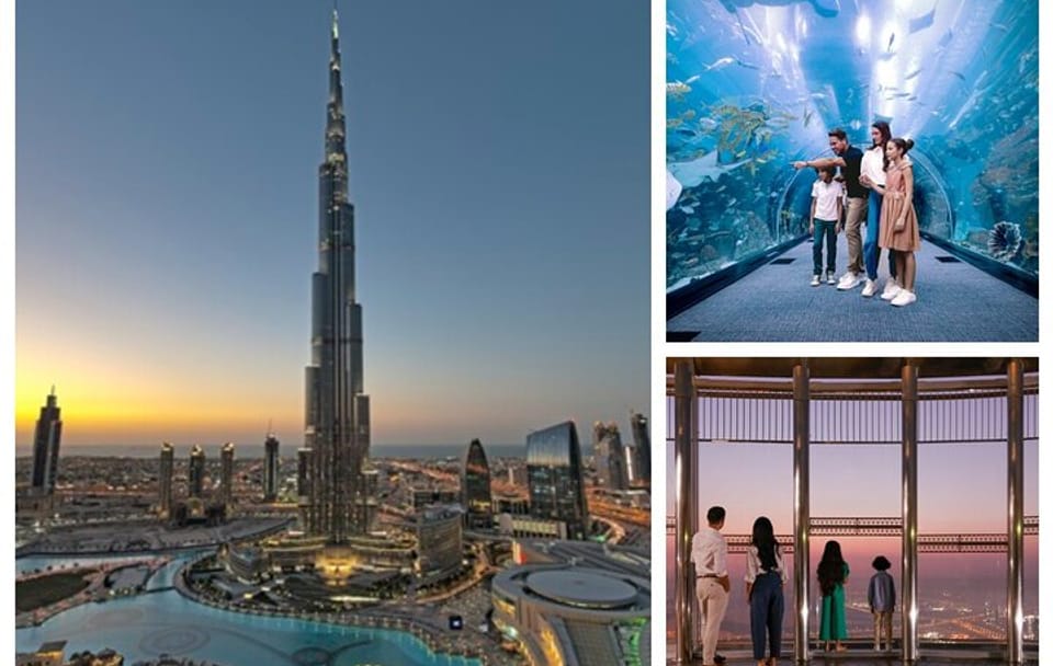 Burj Khalifa At the Top & Dubai Aquarium Combo Entrance Tickets