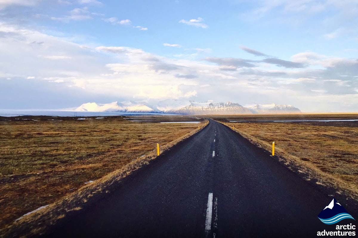 Iceland landscape during South coast and northern lights tour