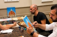 Guided Painting with Unlimited Wine Sant'Ambrogio Florence 4