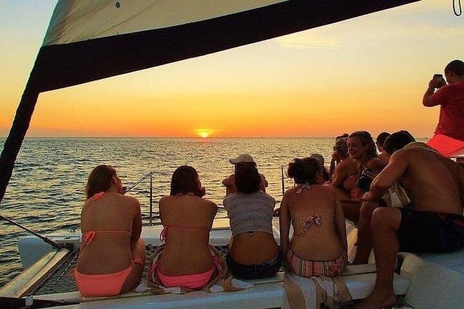 Costa Rica Sunset Catamaran Cruise Open Bar Snorkeling photo 2