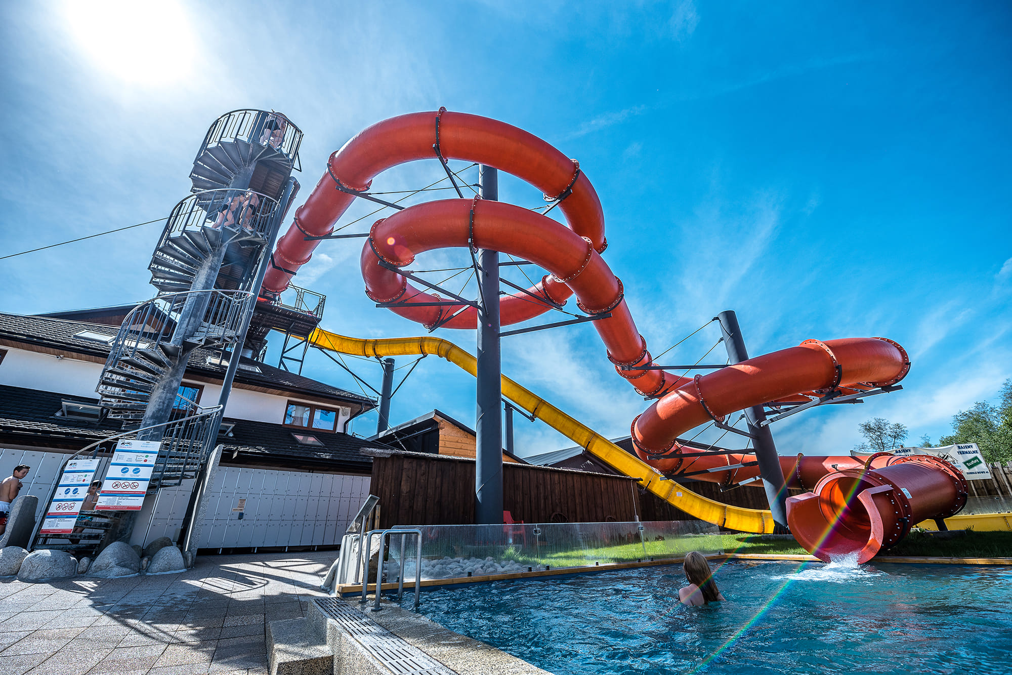 Gorący Potok water slides outdoor pool — thermal baths Szaflary near Zakopane