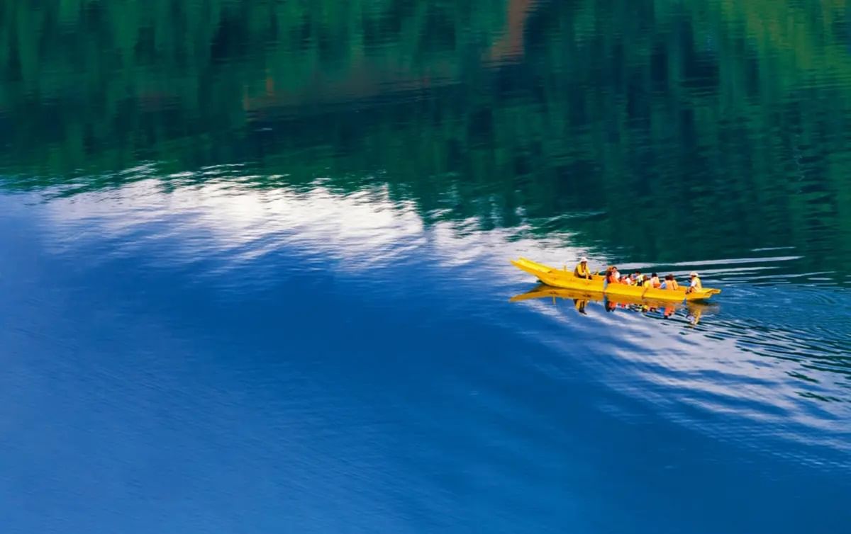 Boating on the lake