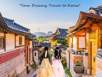 Hanbok ladies in Bukchon hanok village