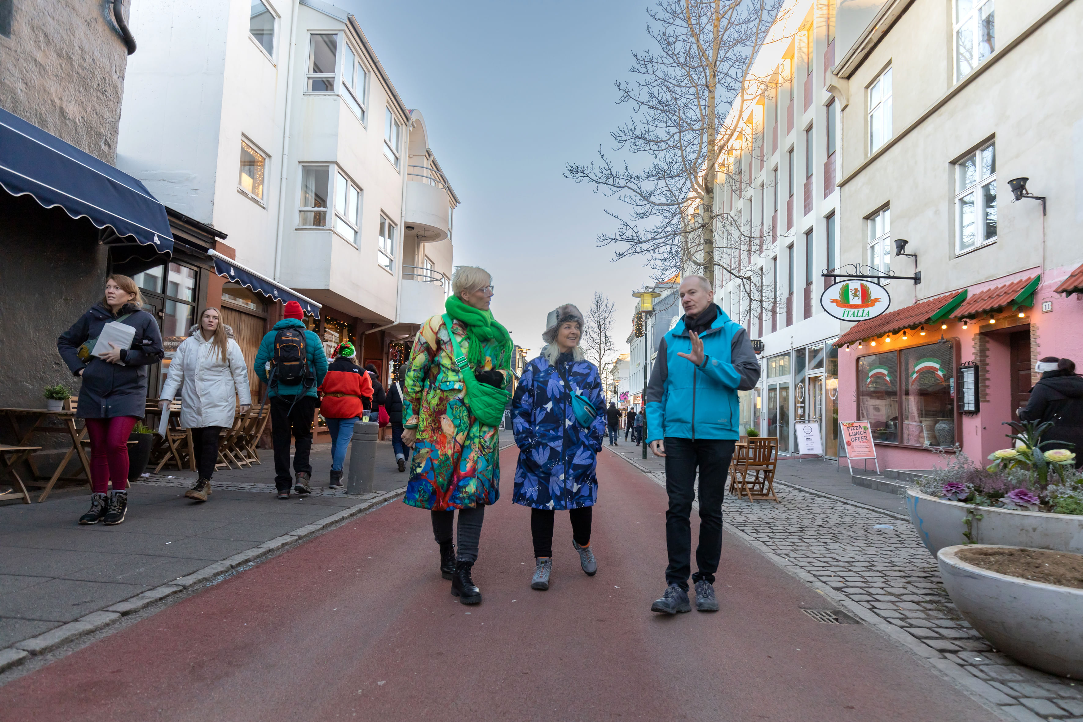 A Guide from Your Friend in Reykjavik walking down Laugavegur, the main shopping street of Iceland.