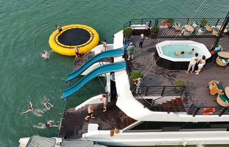 THE HALONG CATAMARAN – Premium Day Cruise on Bay with Water Slide