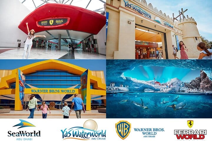 Abu Dhabi Ferrari World Warner Bro Water World Sea World Combo