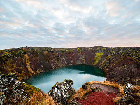 Stunning colours of Kerid volcanic crater