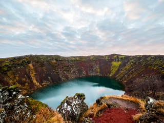 Stunning colours of Kerid volcanic crater