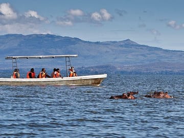 A boat ride in the crescent island