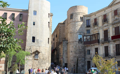 Gothic Quarter and Ramblas Walking Tour with Boat Trip in Barcelona