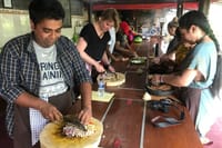 team work when cooking class