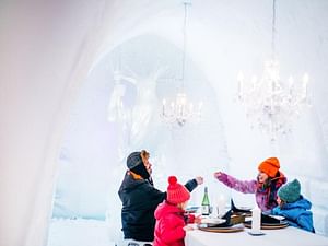 Arctic Snow Hotel & Castle, dinner ice restaurant