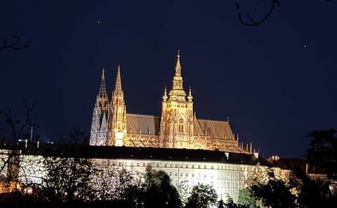 Prague by Night A Scenic Walk from Petrin Hill to Old Town