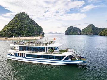 1-Day Halong Luxury Cruise,Buffet Meal,Sunset Party,Cave & Island