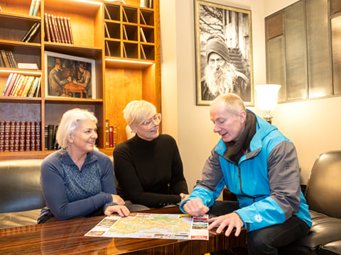 The Host of Your Friend In Reykjavik describing the main landmarks of Reykjavik