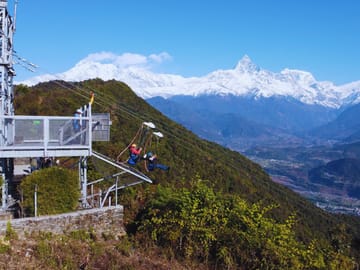 Zip-Line Adventure Over Phewa Lake in Pokhara, Nepal