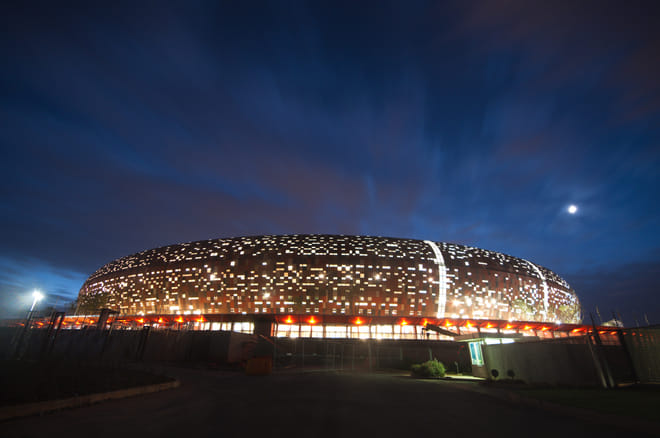 Estadio FNB donde se ignaguro y cerro los juegos de la copa mundial 2010 